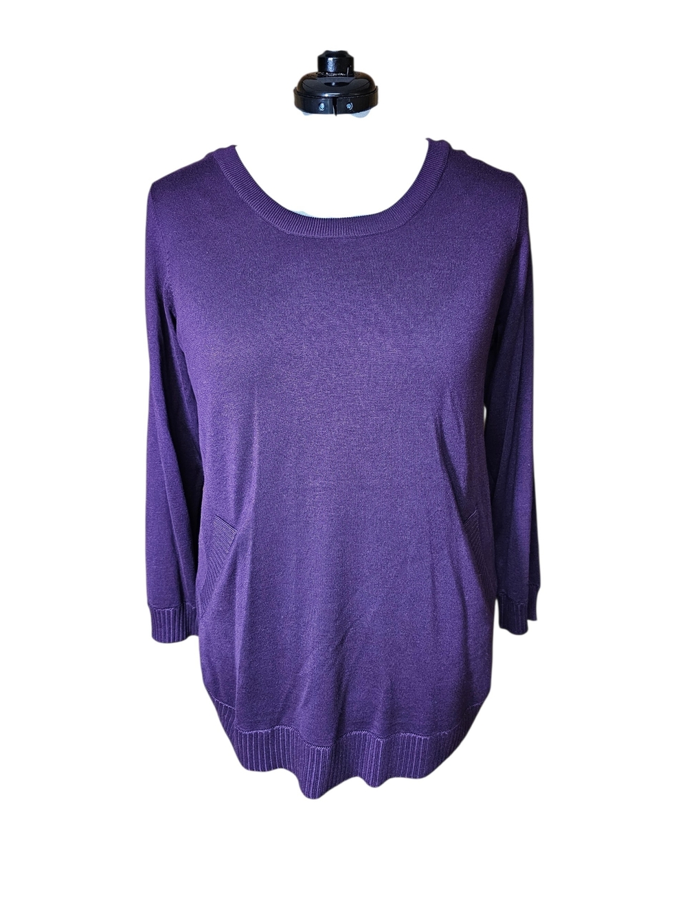 Cyrus Purple Pocket Tunic Sweater